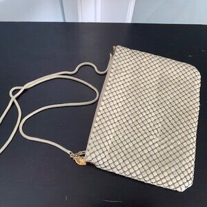 Creme Beaded Evening Clutch